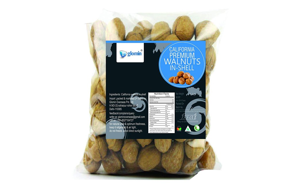 Glomin California Premium Walnuts In-Shell  Pack  1 kilogram